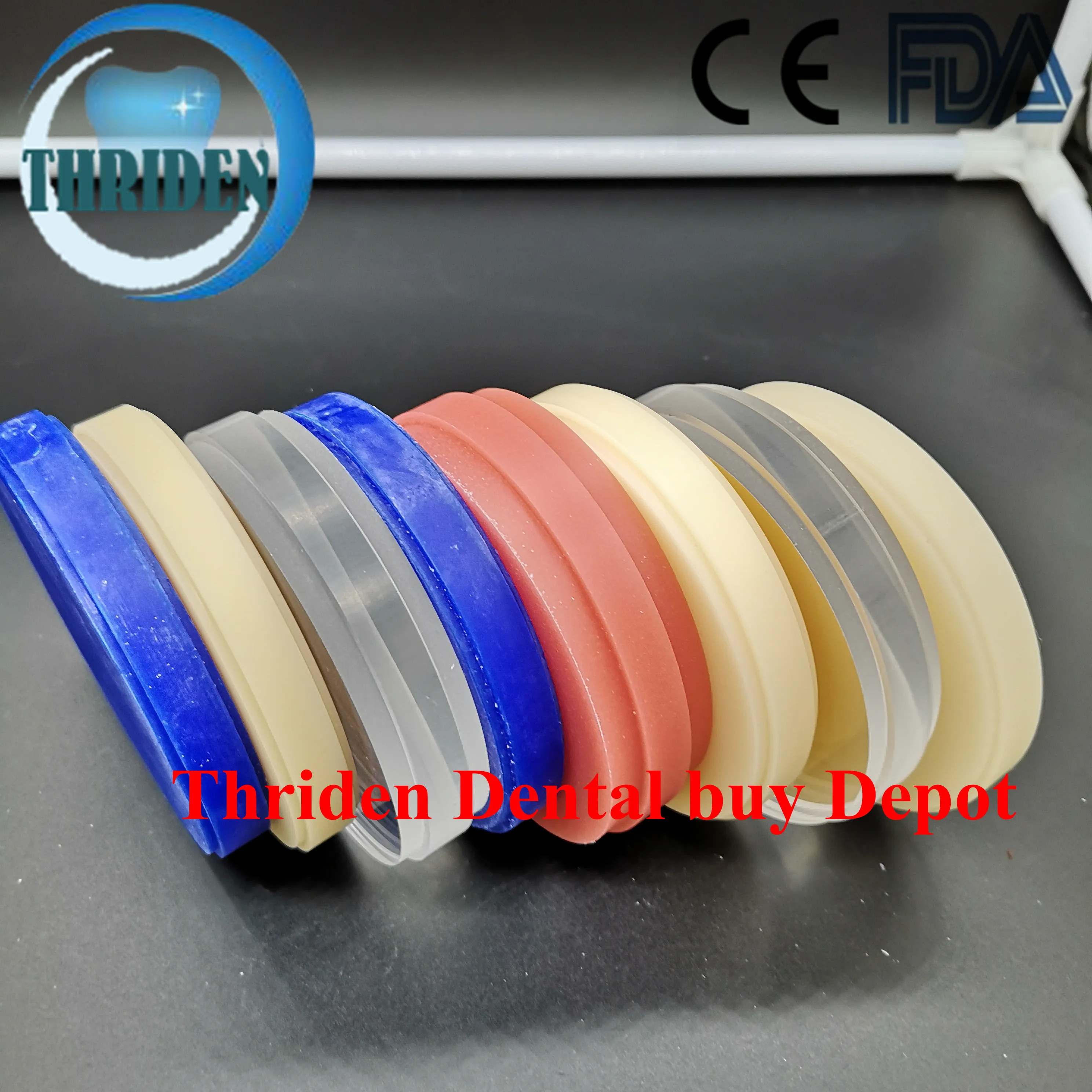 5 шт./лот 98*25 мм Dental PMMA диск для временной короны A0 A1 A2 A3 B1 BL розовый и прозрачный CAD
