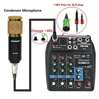 a4 sound mixing console bluetooth usb record computer playback 48v phantom power delay repaeat effect 4 channels audio mixer r15
