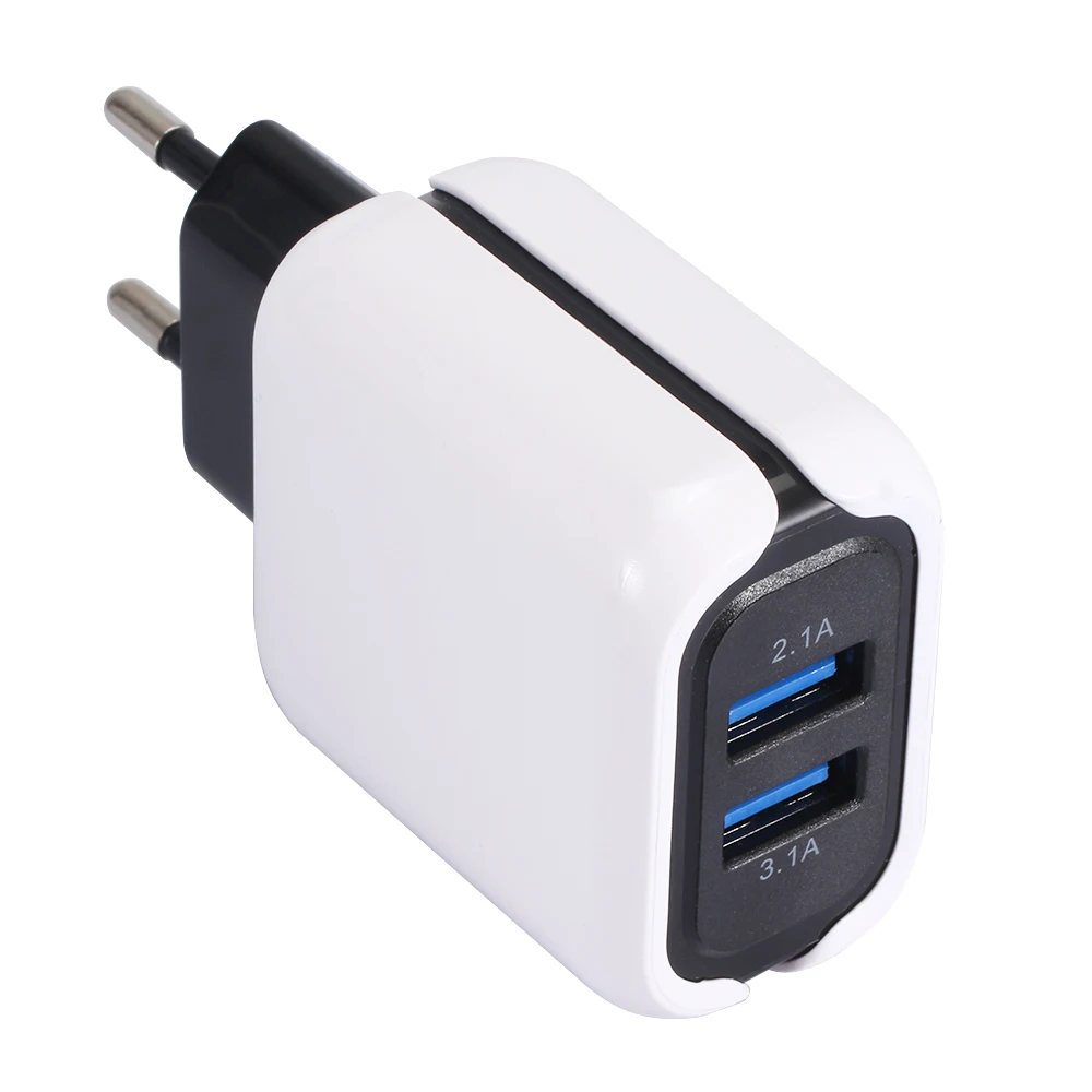 Зарядное устройство LEORY с двумя USB-портами 5 в 2 1 А 3 штепсельная вилка стандарта