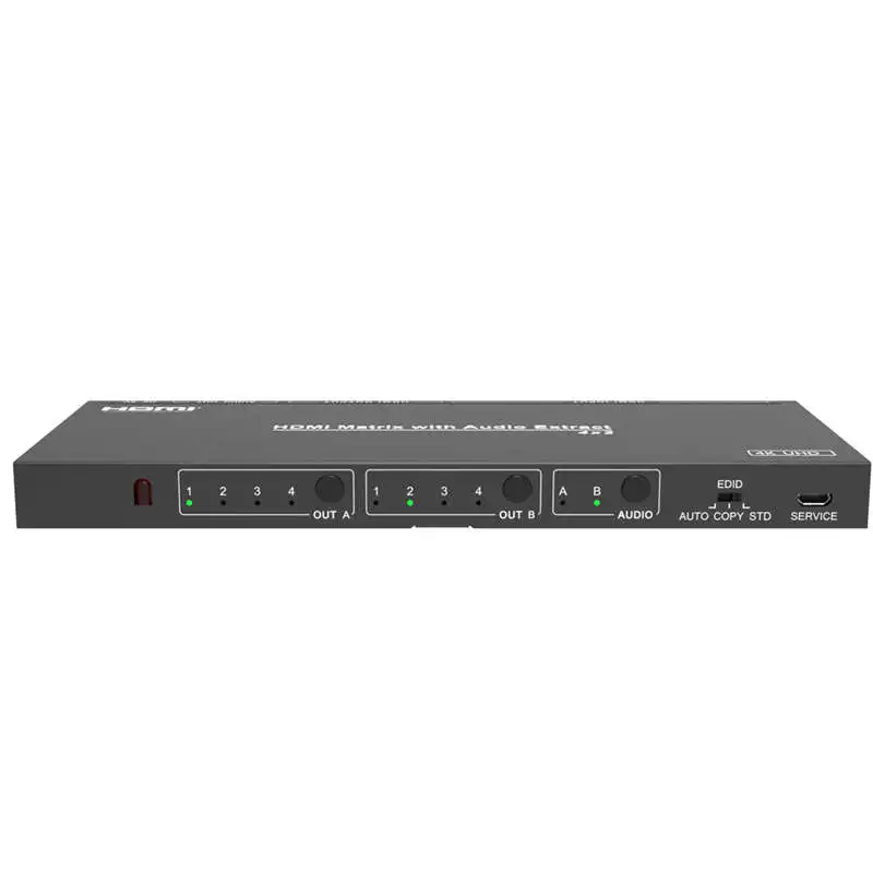 Hdmi сплиттер переключатель 4K конвертер UHD 4X2 матрица с аудио экстрактом оптический