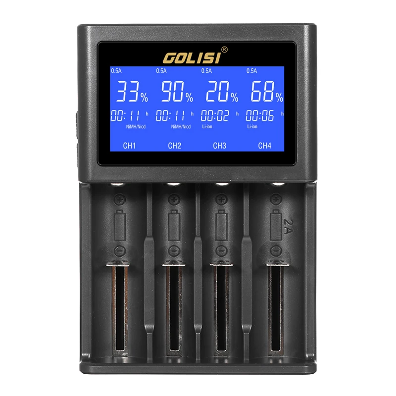 LEORY Golisi S4 HD 2.0A интеллигентая (ый) Батарея Зарядное устройство ЖК дисплей Дисплей