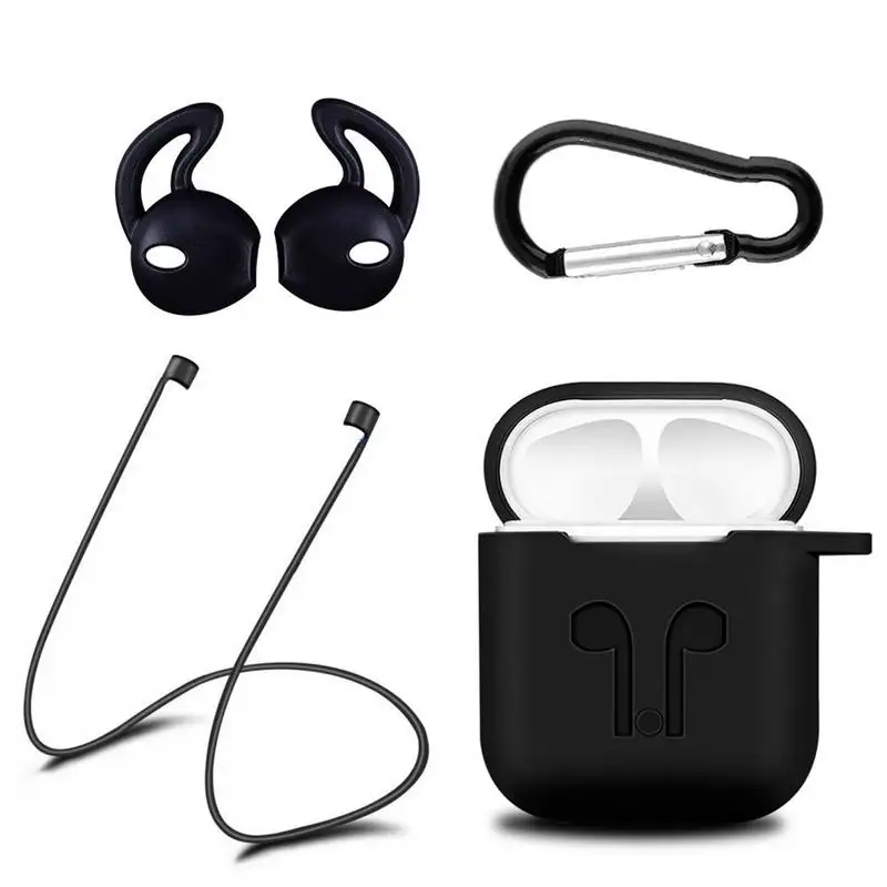Силиконовые наушники Airpods защитный чехол протектор Мягкий для IPhone беспроводной