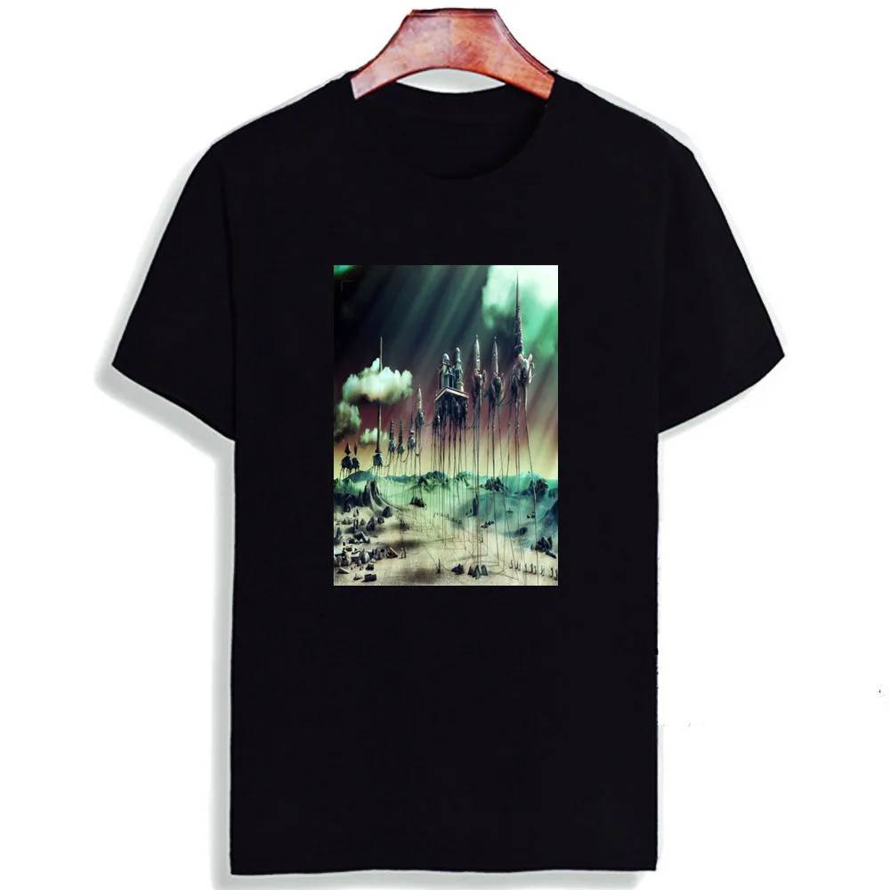 

Fashion Short Sleeve T Shirt Salvador Dali Dream Surreal Art Printed 100% Cotton Top Tees O Neck T-Shirt Unisex TShirt