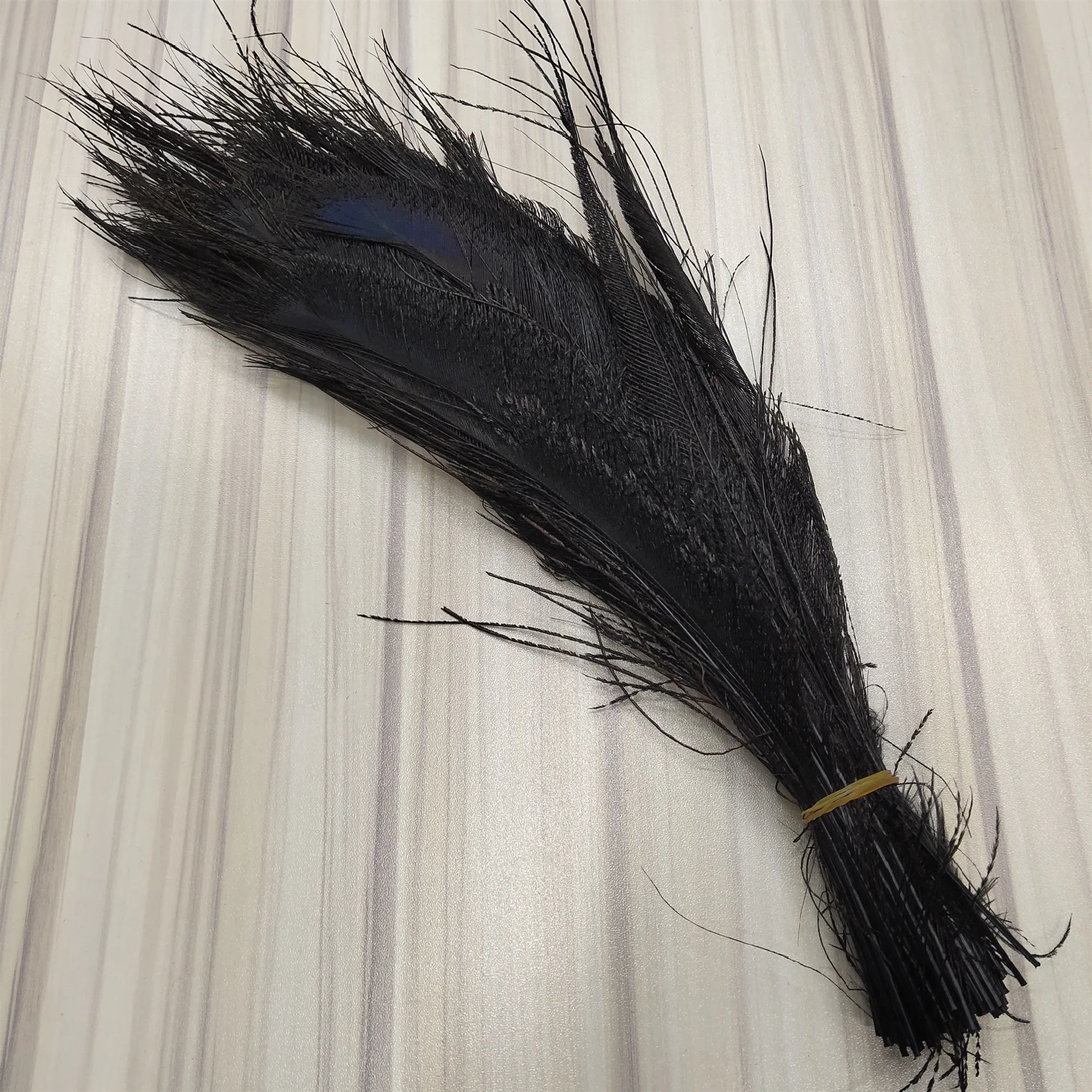 10pcs beautiful black 10-14inch/25-35cm unilateral peacock feather sword DIY jewelry accessories wedding decorations | Дом и сад