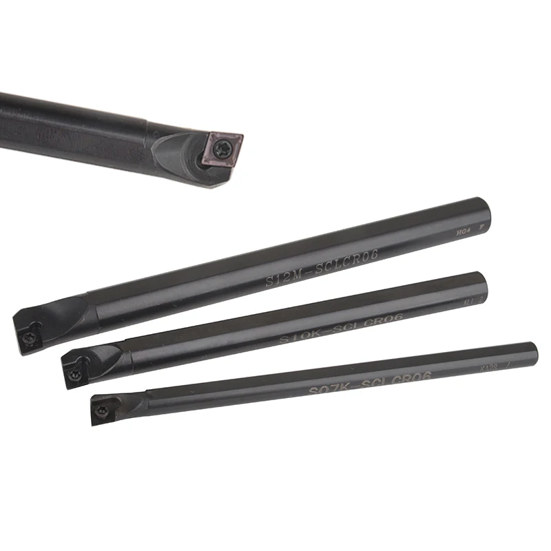Cnc Tool Bar Set 10 Ccmt0602 Carbide Inserts + 3 Sclcr Boring Holders With Wrenches For Lathe Turning | Инструменты