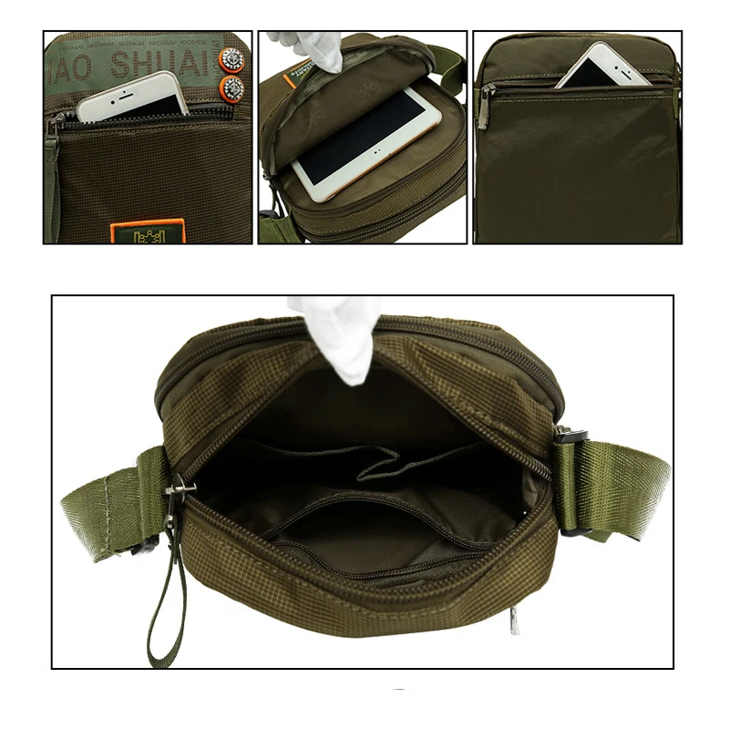 Высокое качество нейлон Креста тела Курьерские сумки Multi Ёмкость военные
