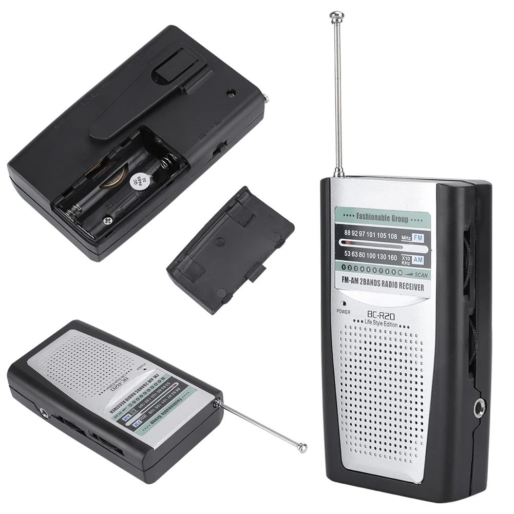 SOONHUA портативное мини радио AM/FM BC R20 Динамик Приемник телескопическая антенна
