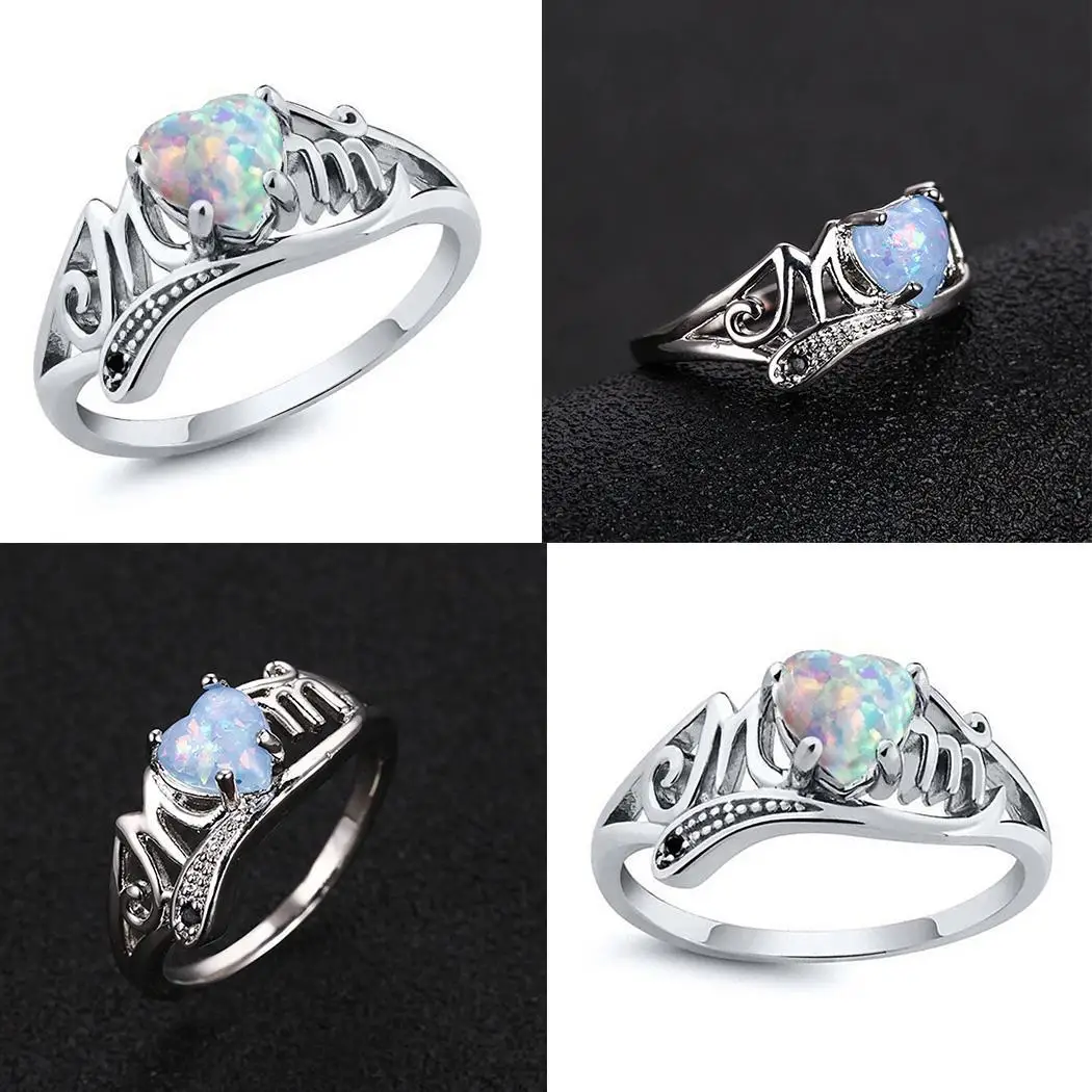New Women Fashion Casual Artificial Gem Jewelry Charm Silver Wedding Ring | Украшения и аксессуары