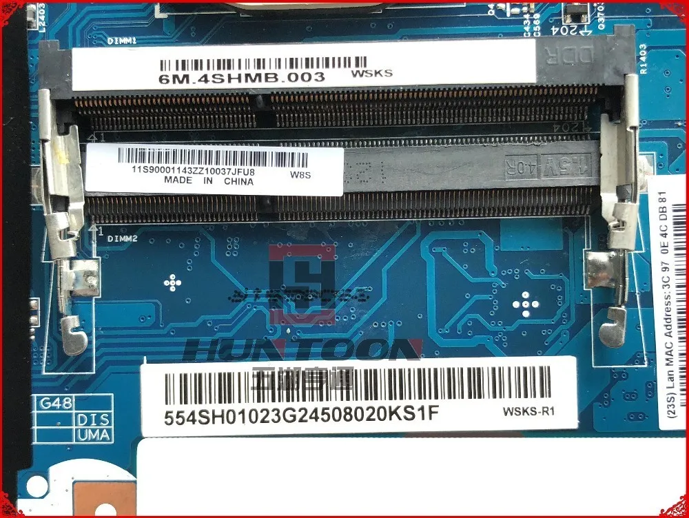 Оптовая продажа LG4858 для Lenovo Ideapad G580 материнская плата ноутбука FRU:90001143 HM76 PGA989 DDR3