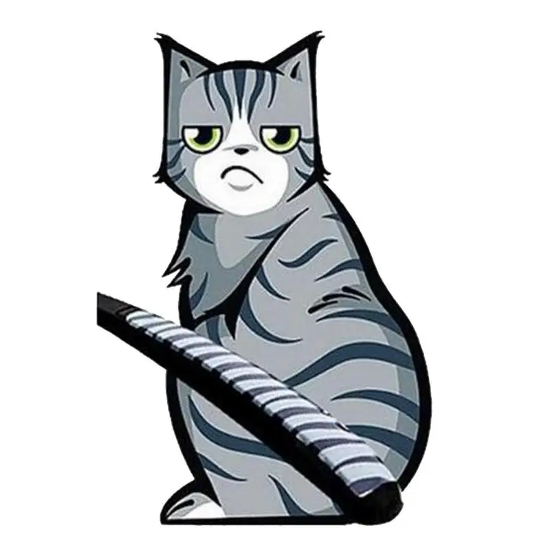 Светоотражающая Автомобильная наклейка тоска кошка улыбка автомобильный стикер