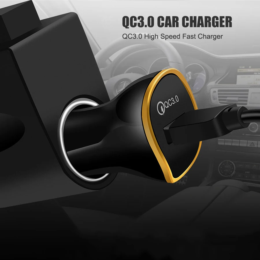QC 3 0 Автомобильное зарядное устройство USB быстрая зарядка быстрое автомобильное