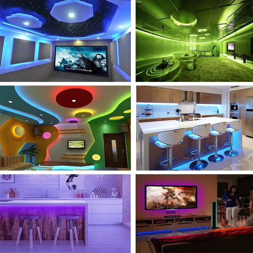 Светодиодная лента 5050 RGB набор DC12V высокая яркость света водонепроницаемый