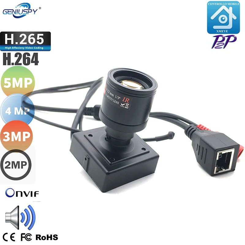 5MP 4MP 3MP 2MP HD ручная мини ip-камера с переменным фокусным расстоянием Onvif 2 8-12 мм