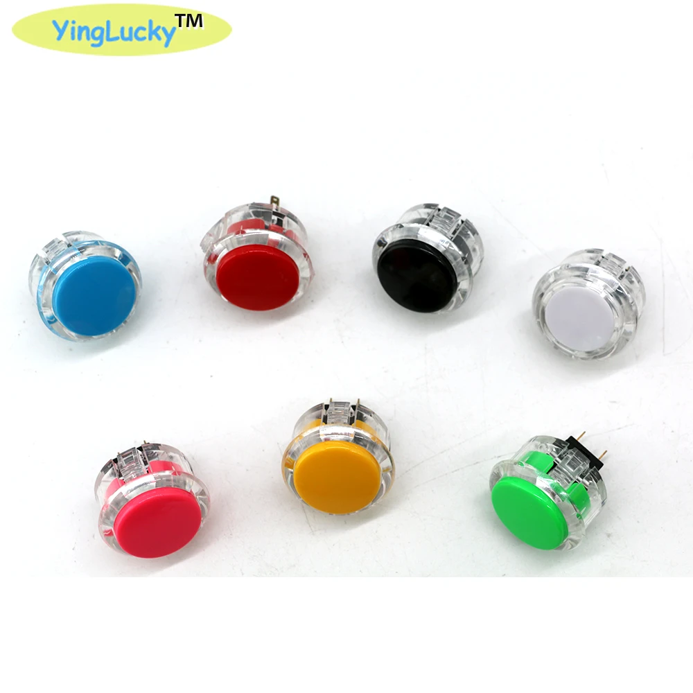Yinglucky 10 шт. SANWA OBSF 30 прозрачная аркадная кнопка мм для замены кнопок JAMMA sanwa
