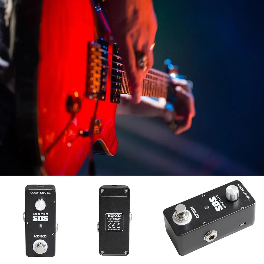 KOKKO электрическая гитара бас эффекты педаль Looper Mini SOS гитарра эффект петля с USB