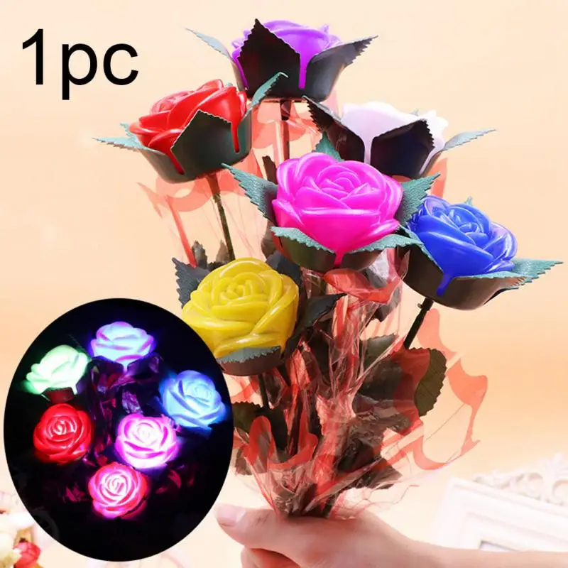 Светодиодный Цвет изменение имитация цветка розы светодиодное освещение для