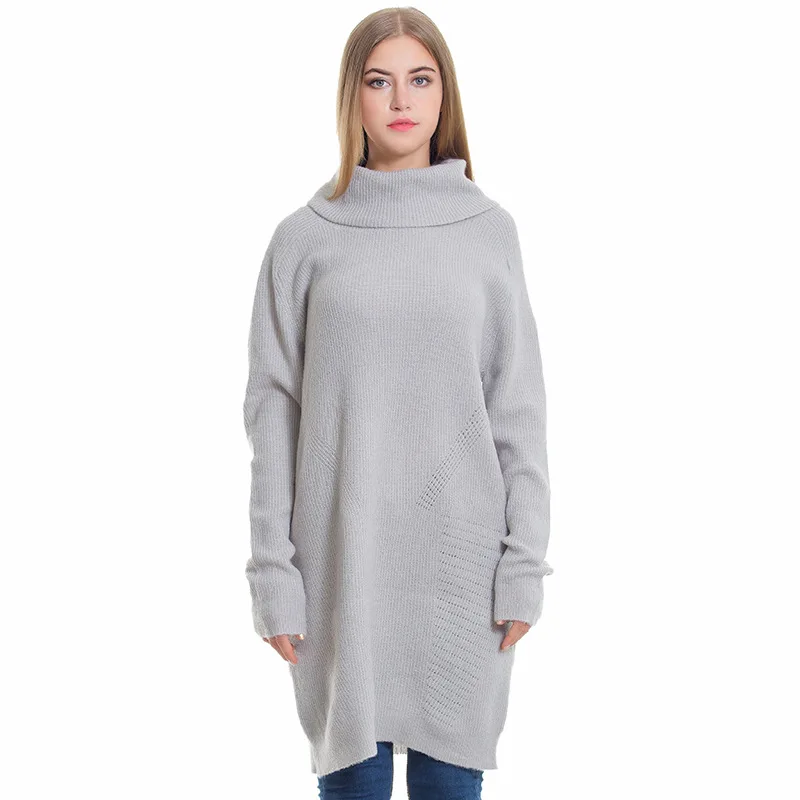 New Style Women Sweaters Loose Turtleneck Knitted Pullover Big Size Long Sleeve Female Jumper | Женская одежда