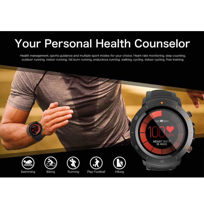 4G Smart Watch Android OS 7.1 1GB+16GB SIM Bluetooth Call health monitoring Camera Sport Clock Smartwatch Men For IOS Andorid |