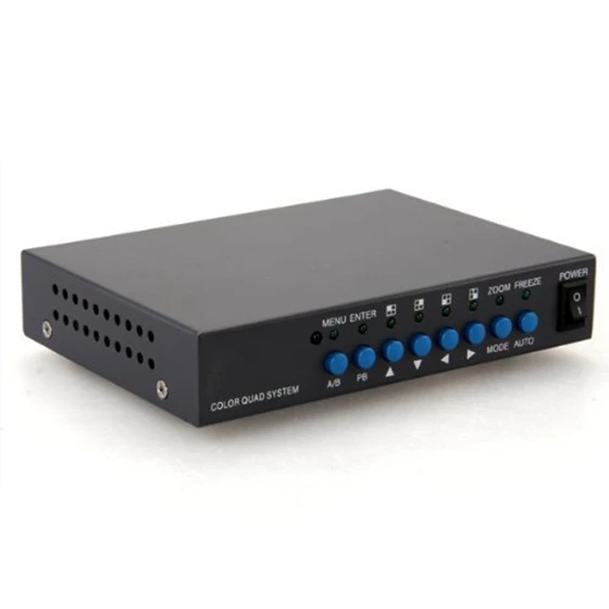 VGA 4CH цветная CCTV камера безопасности видео процессор Quad Splitter дистанционное