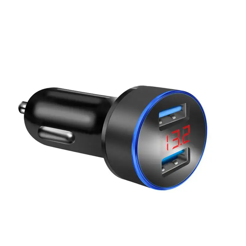 3.1A USB двойной порт автомобильное зарядное устройство 12В/24В Цифровой светодиодный