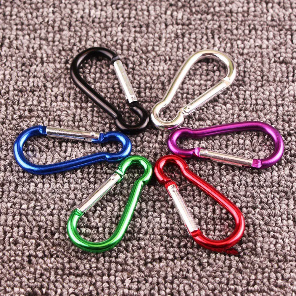 20Pcs Aluminum Spring Carabiner Outdoor Camping Equipment EDC Hook Pocket Key Chain Survival Tool|Уличные инструменты| |