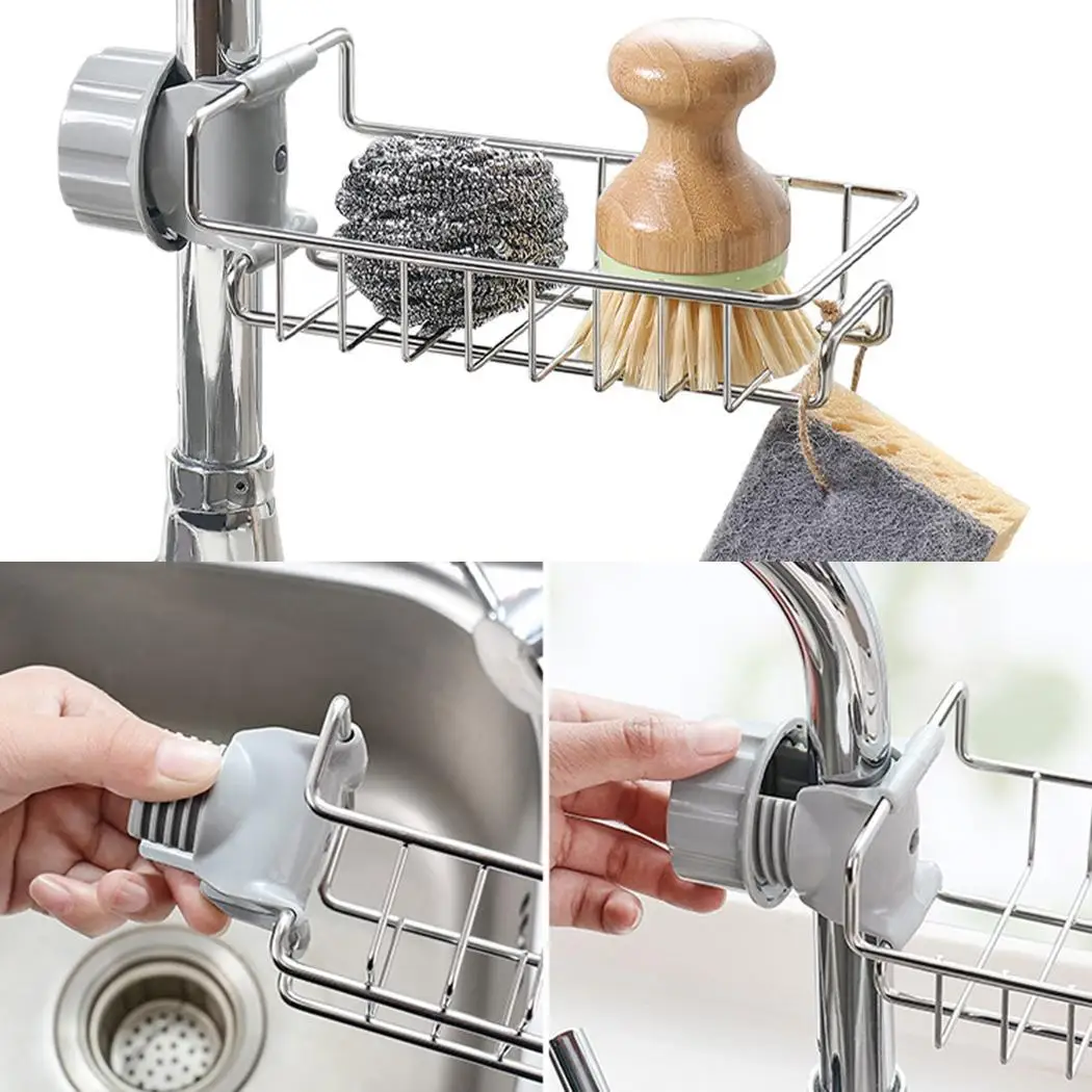 Полка для смесителя из нержавеющей стали кухонная стойка хранения мыльная
