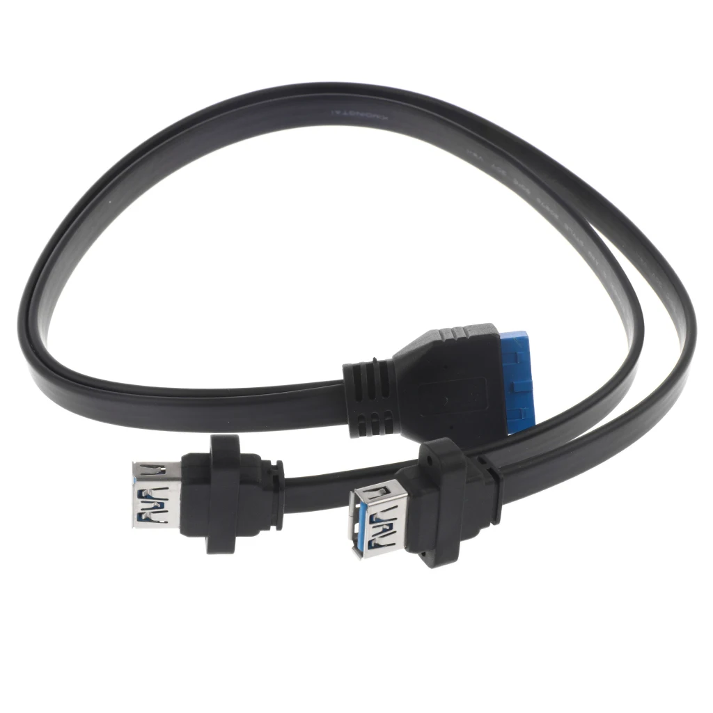 Usb 3.0 20 контактная материнская плата для 2 разъемов типа A адаптер y кабель|USB-хабы| |