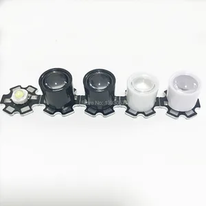 15 45 градусов IR LED линзы коллиматор отражатель 14,5 мм с черным белым держателем для 1 Вт 3 Вт 5 Вт светодиодный ная лампа высокой мощности Star