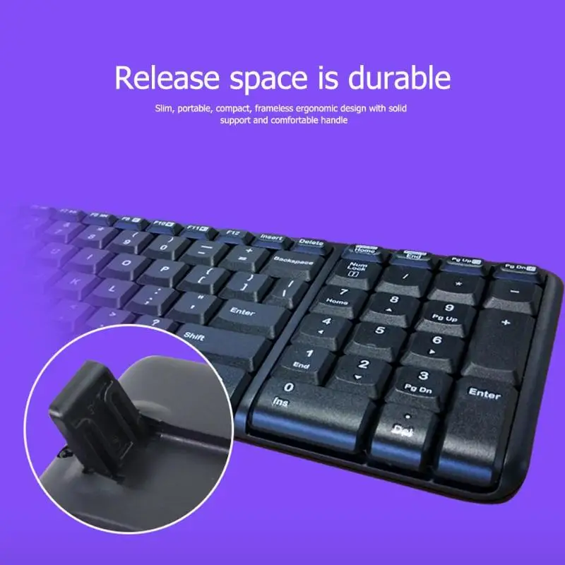Игровая клавиатура Logitech MK220 мышь Combo 2.4GH беспроводная с USB приемником для