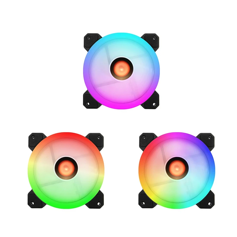 COOLMOON 3 шт. компьютерный чехол охлаждающий вентилятор RGB настраиваемый
