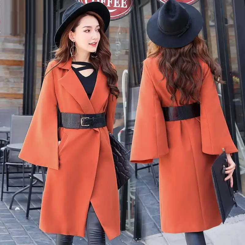 Узкие расклешенные Femme Hiver Lange Jassen Vrouwen каминные Damen на весну и зиму женские
