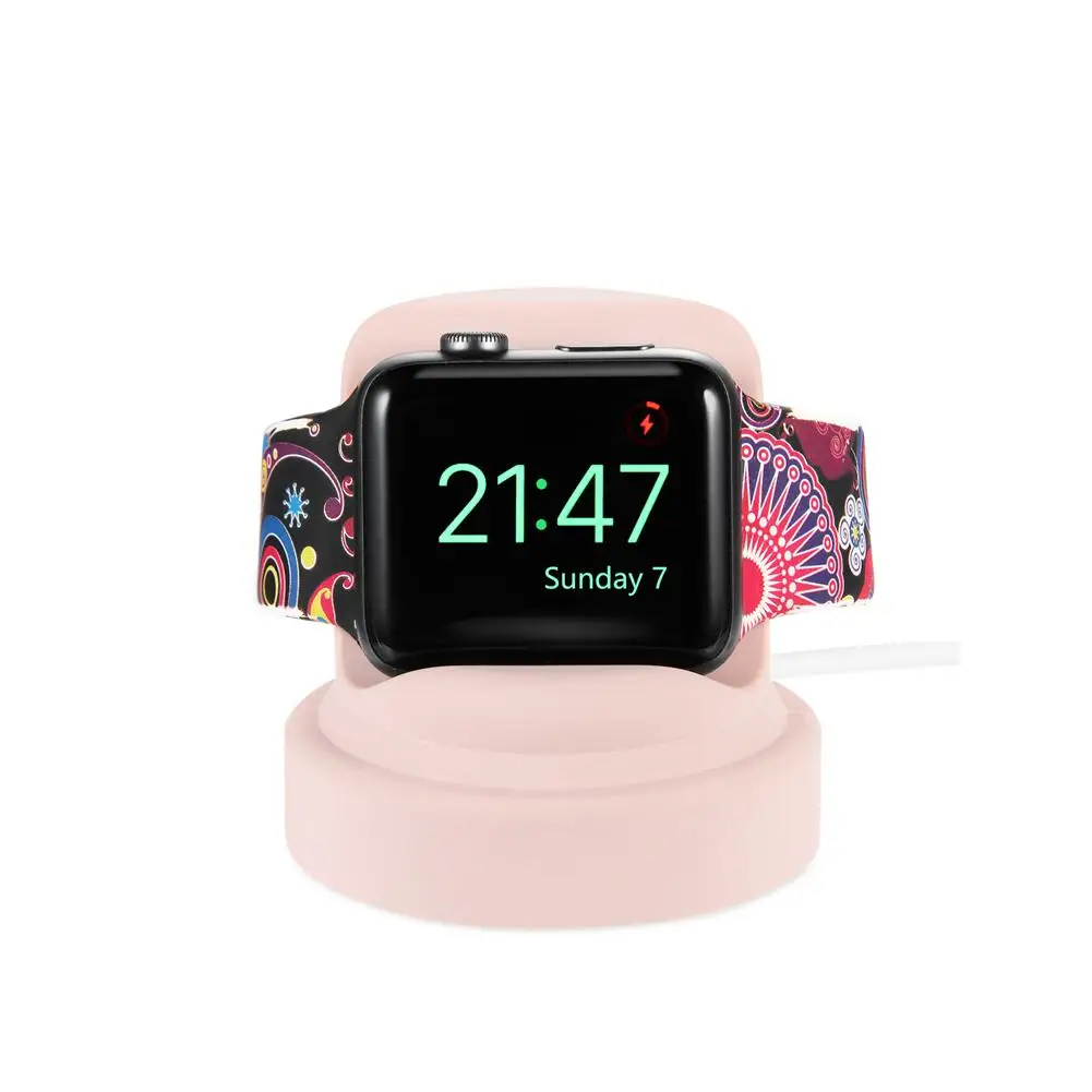 Новый силиконовый держатель для зарядки док-станция Apple Watch серии 1/2/3 42 мм 38