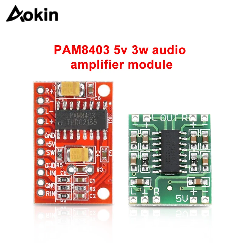 Аудиоусилитель PAM8403 5 В 3 Вт Модуль платы цифрового аудиоусилителя класса D