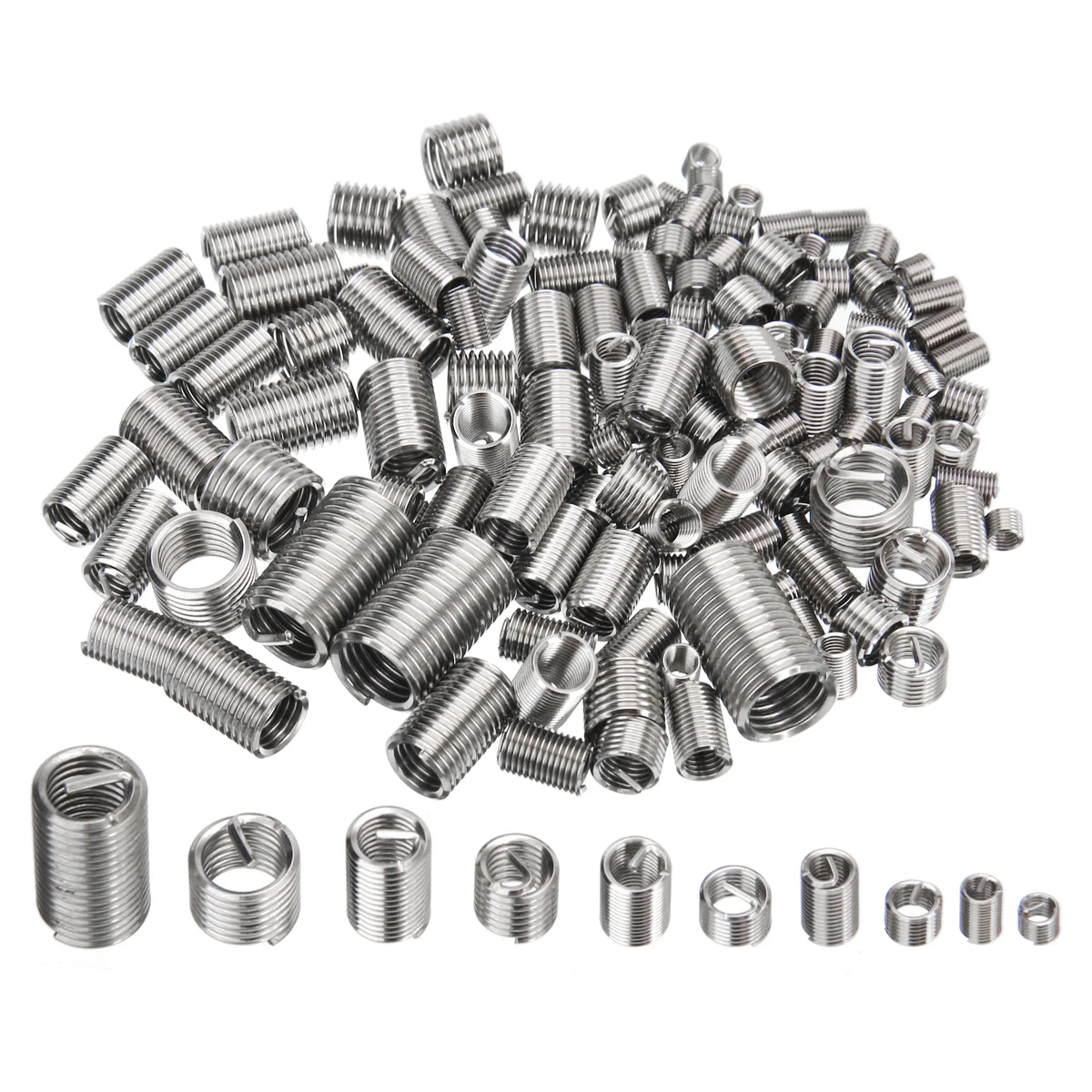 

150pcs Stainless Steel M3 M4 M5 M6 M8 Thread Insert Kit Rivet Nut Repair Tool Set