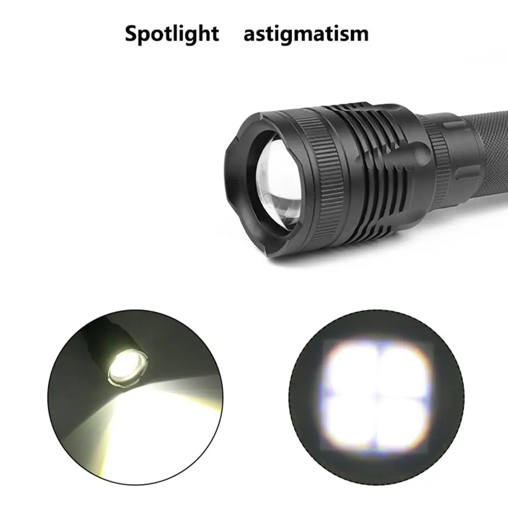 Портативный фонарик Xlamp XHP70 2000 лм светодиодный фонарь с вращающимся зумом и