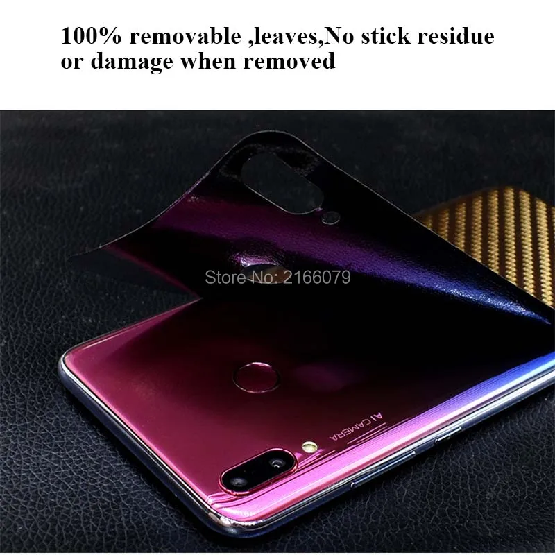 Для Huawei Y9 Y7 Pro 2019 Enjoy 9 Plus 3D Градиент углеродное волокно задняя крышка переводная