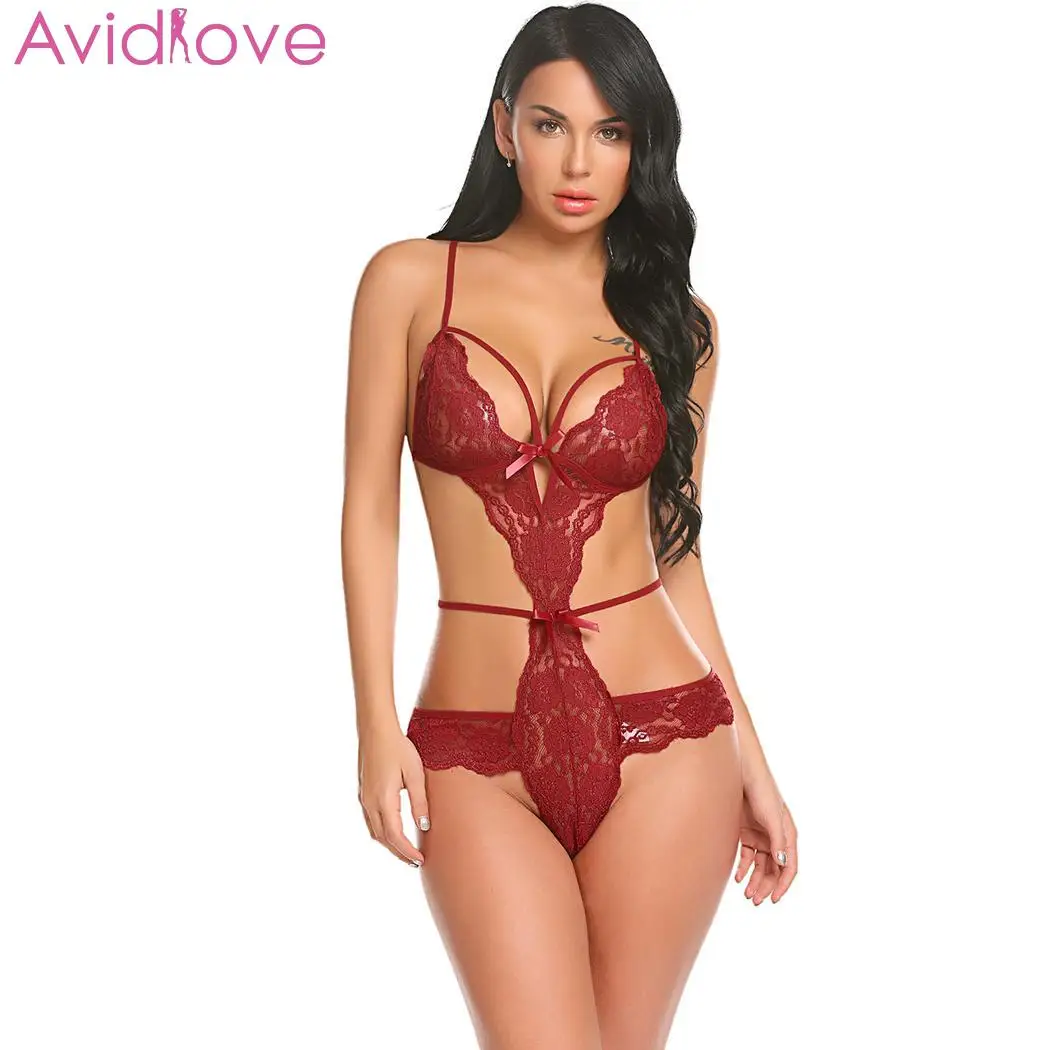 Avidlove сексуальный Babydoll Боди женское сексуальное белье с v-образным вырезом