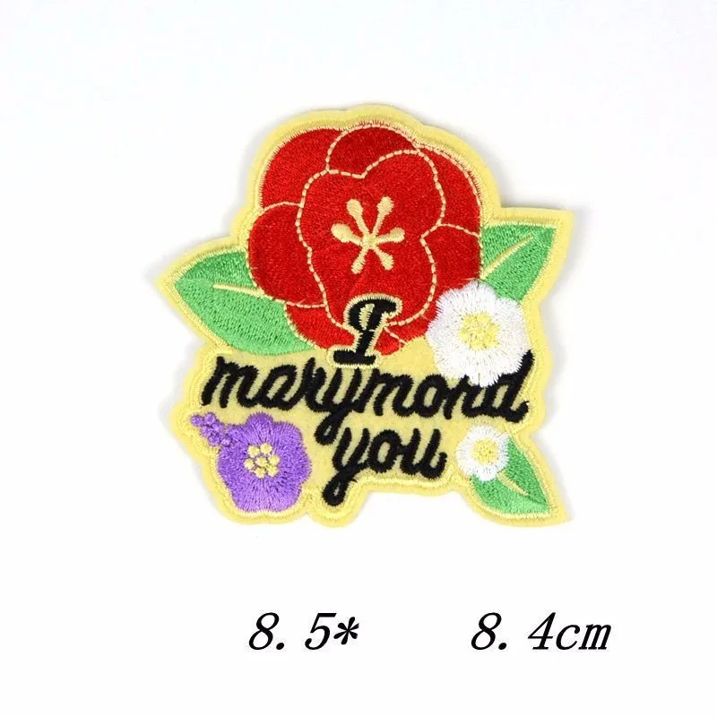 Letter Flower Embroidery Patches Iron On Applique Floral for Kids Bags Dress Clothes Cheap Lovely Smile Patchs DIY Clothing | Дом и сад