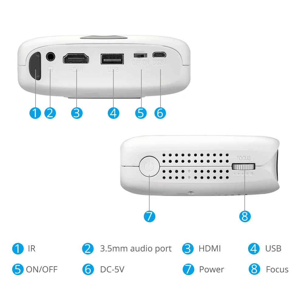 Rd606 Мини светодиодный DLP проектор дополнительно Hd Wifi Android 7 1 Карманный