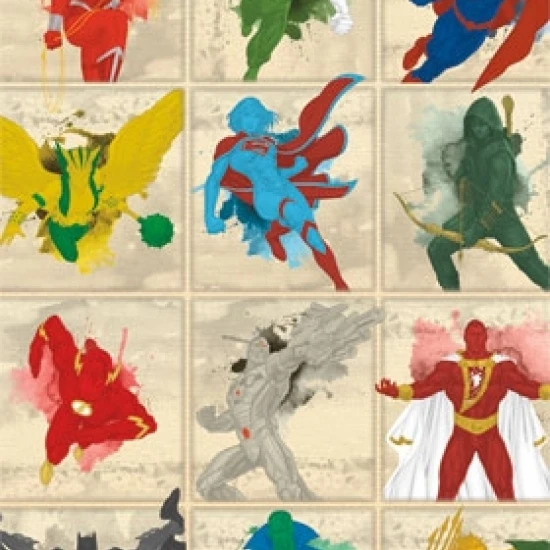 Justice League-Упрощенная сеточная печать плакатов (22X34) | Дом и сад