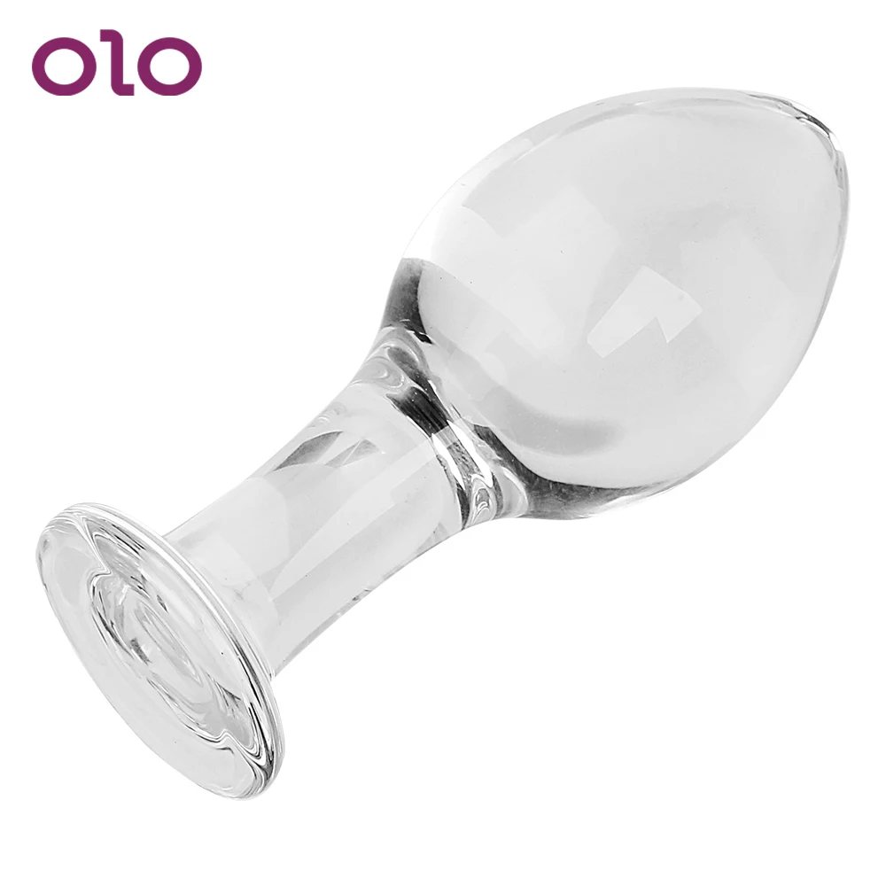 OLO Хрустальный фаллоимитатор Анальная пробка из бисера большая стеклянная