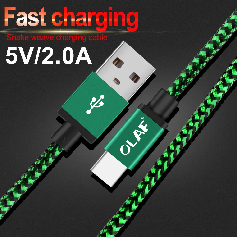 Кабель для быстрой зарядки OLAF USB Type-C Samsung S9 S8 Plus Note 9 8 Xiaomi Mi8 | Мобильные телефоны и