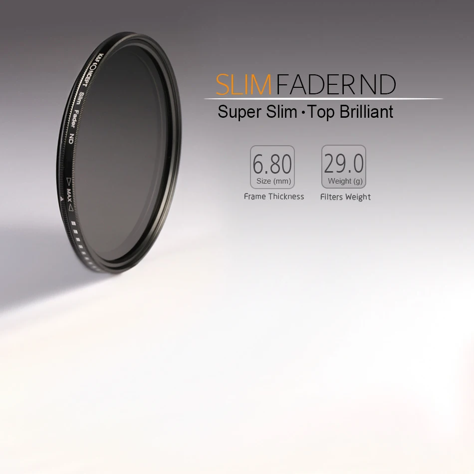 Фильтр для объектива Nd2-Nd400 с регулируемой нейтральной плотностью RISE-K &amp F Concept Slim