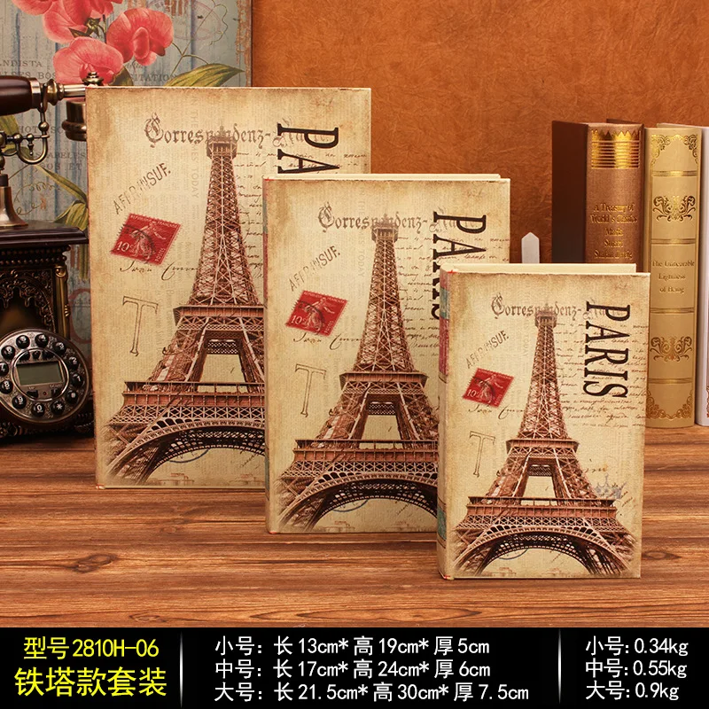 

European Study Simulation Book Model Props Multi-functional Storage Box Model Room Decoration Books Furnishing Home Decoration