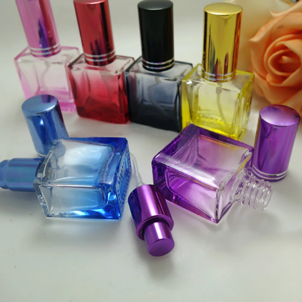 Unique square colorfule 10ml glass cosmetic packaging custom perfume atomizers bottle in stock | Красота и здоровье