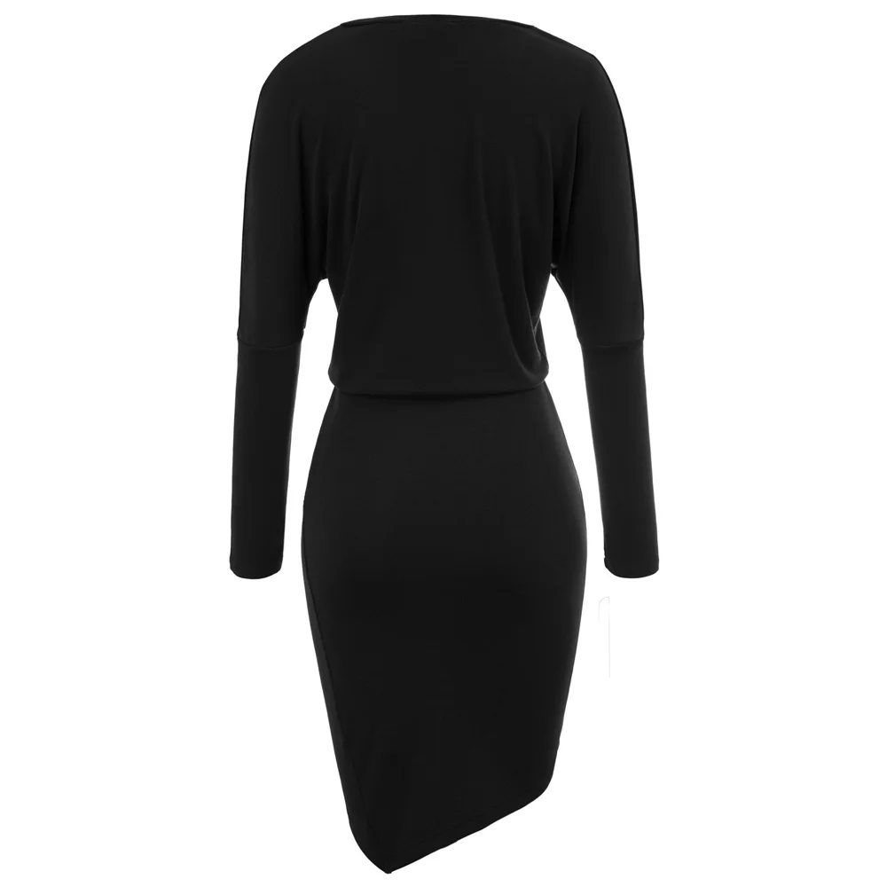 GK женский свитер с длинным рукавом v-образным вырезом облегающее платье-карандаш