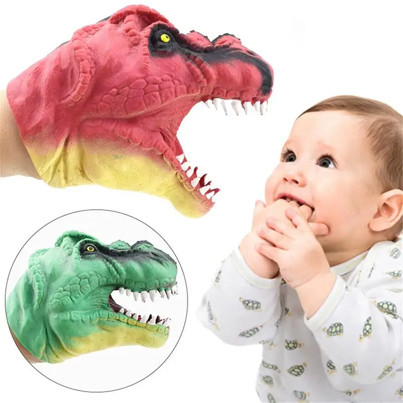 Funny Soft Jurassic Dinosaur Hand Puppets Figure Tyrannosaurus Shaped Gloves Toys Heads Glove Doll For Children | Игрушки и хобби