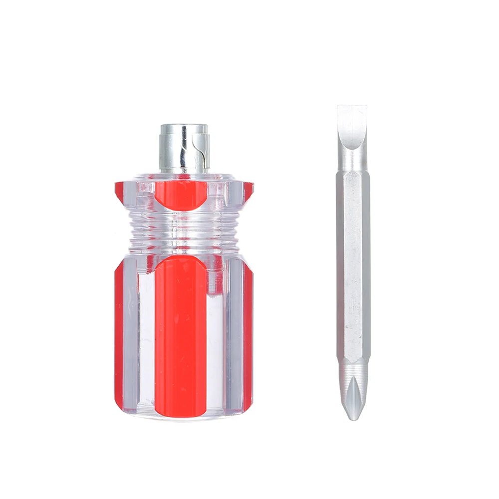 Mini Transparent Dual-Purpose Screwdriver Manual Phillips and Slotted Stubby Interchangeable Head Screwdrivers | Инструменты