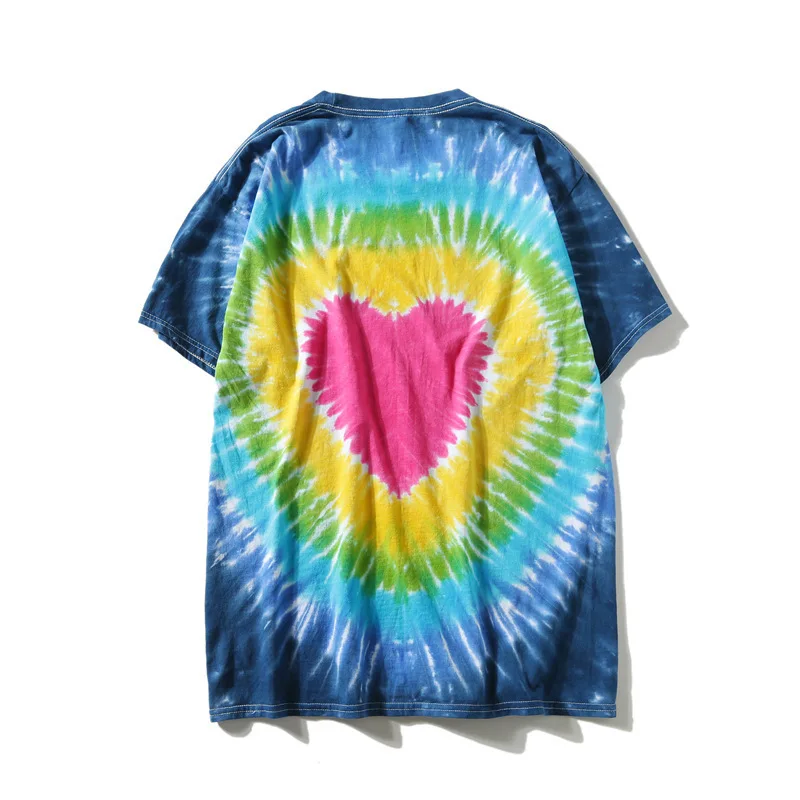 Мужская футболка с принтом пейсли в форме сердца летняя уличная стиле хип хоп