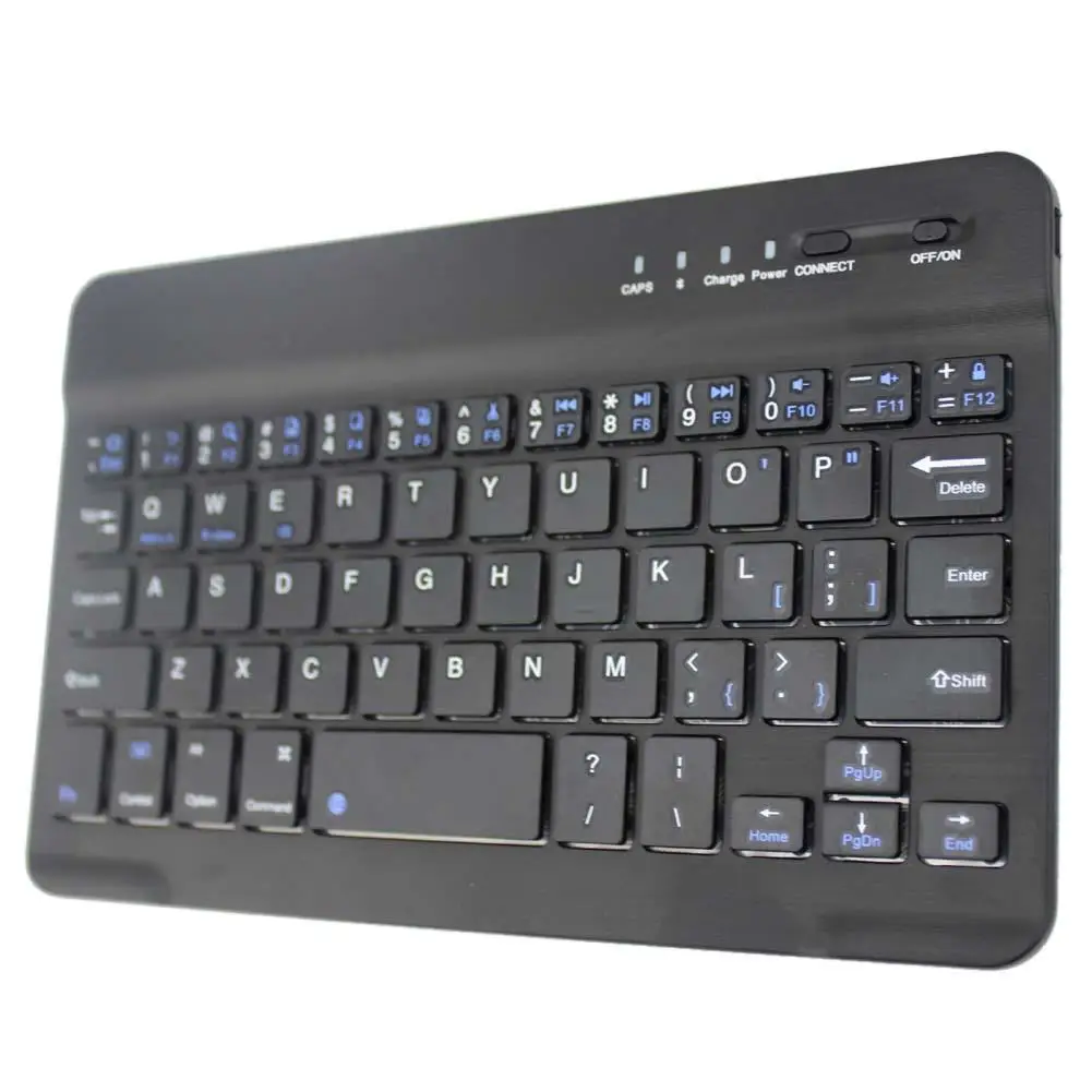 Алюминиевая Мини Беспроводная Bluetooth клавиатура для Windows Android подставка Apple pc
